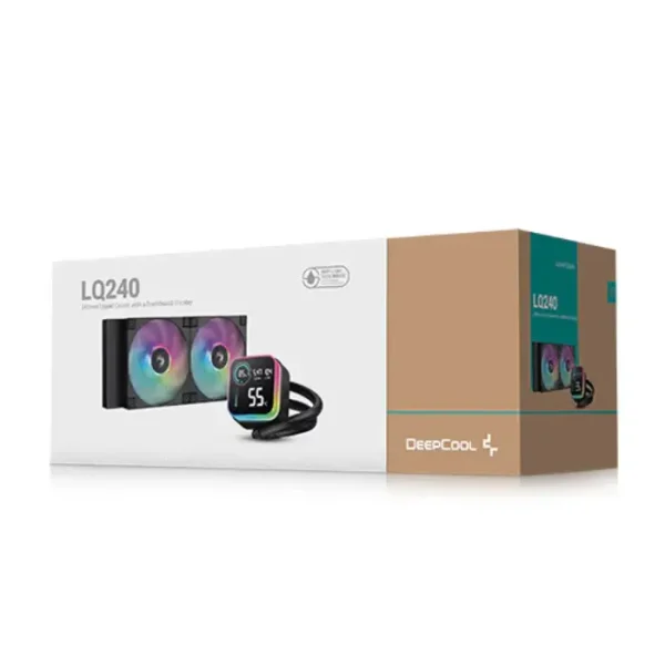 فن خنک کننده مایع پردازنده دیپ کول مدل DeepCool LQ240 ARGB Black
