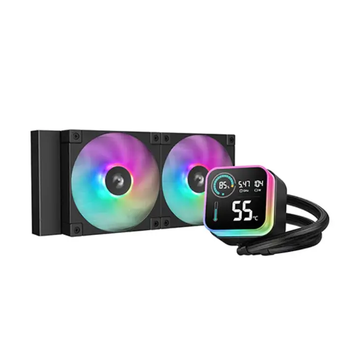 فن خنک کننده مایع پردازنده دیپ کول مدل DeepCool LQ240 ARGB Black