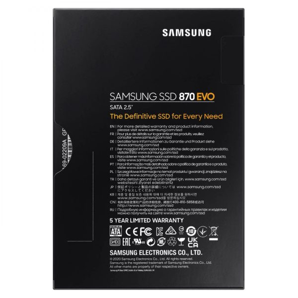 اس اس دی سامسونگ مدل SAMSUNG 870EVO 500GB SATA SSD