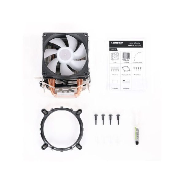 خنک کننده بادی گرین مدل NOTUS 100 RGB
