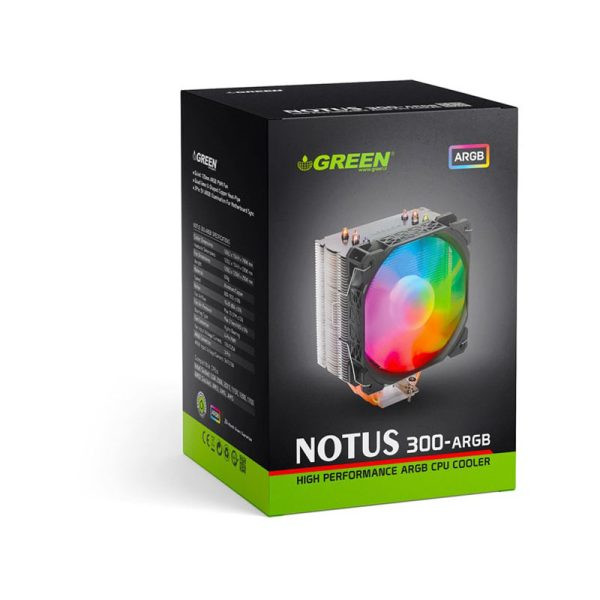 خنک کننده بادی پردازنده گرین مدل GREEN NOTUS 300 RGB