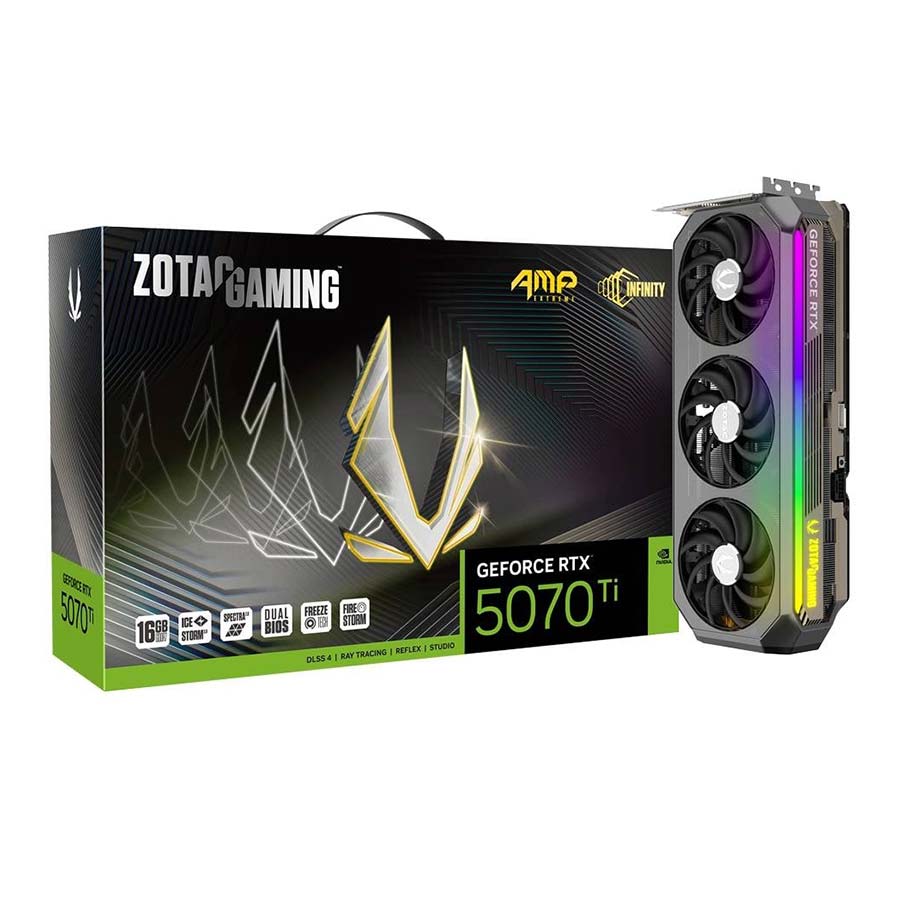 کارت گرافیک زوتک مدل ZOTAC GAMING GeForce RTX 5070 Ti AMP EXTREME INFINITY 16GB