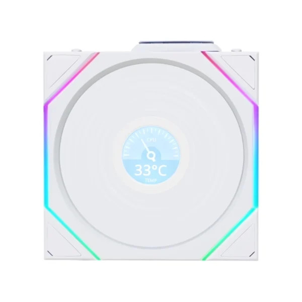 فن کیس لیان لی پک 3 عددی UNI FAN TL120 LCD Reverse Blade Wireless WH