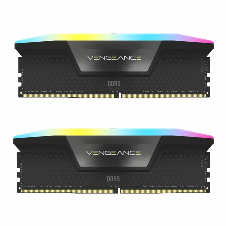 رم کورسیر مدل CORSAIR VENGEANCE RGB 32GB (DUAL) 5200Mhz CL40 BLACK AMD EXPO