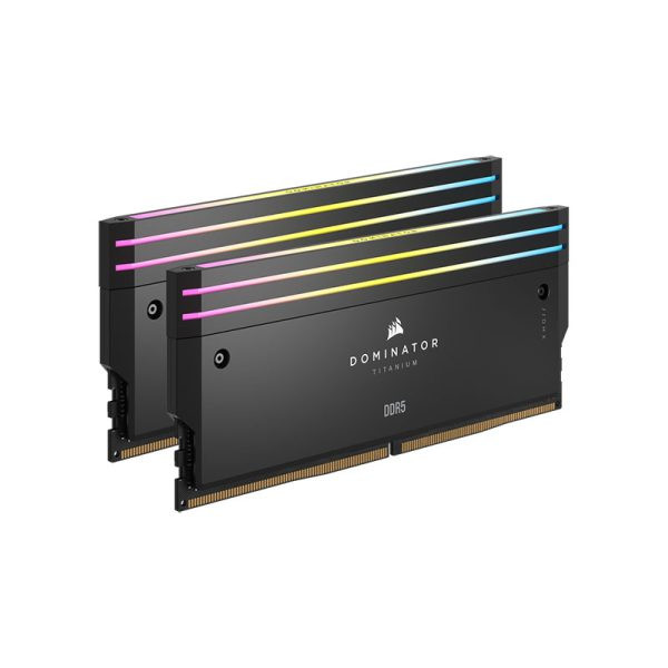 رم کورسیر مدل CORSAIR DOMINATOR TITANIUM RGB 32GB (DUAL) 7200 CL34 BLACK