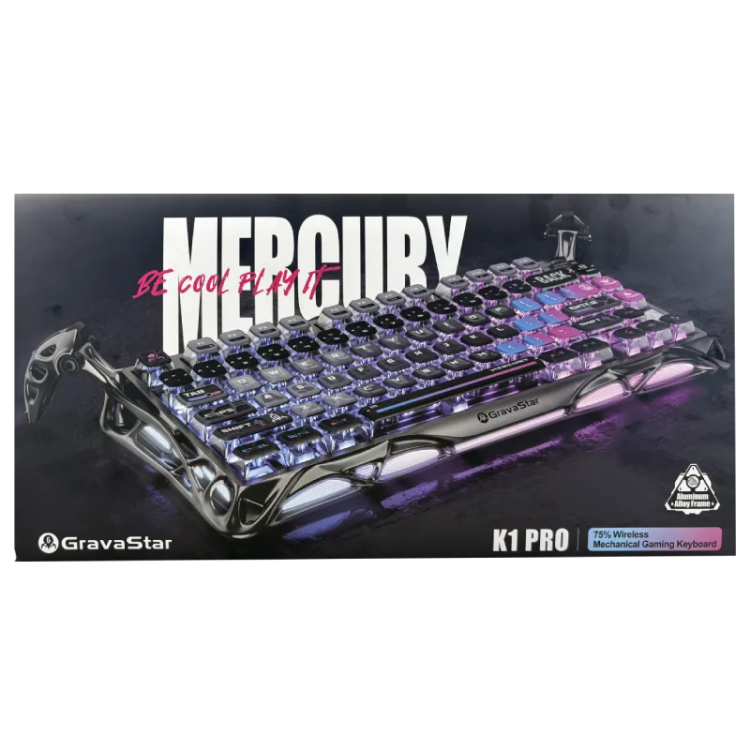 کیبورد گیمینگ گراوا استار مدل GravaStar Mercury K1 Pro - Galaxy Black