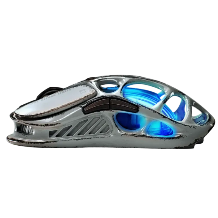 موس گیمینگ گراوا استار مدل GravaStar Mercury M1 Pro - Battle Worn Edition Silver Mist