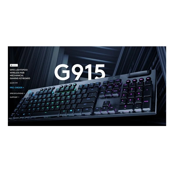 کیبورد بی سیم لاجیتک مدل Logitech G915 X LIGHTSPEED Clicky