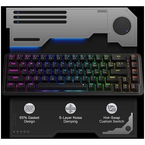 کیبورد ردراگون مدل Redragon Nova K709 Black RGB