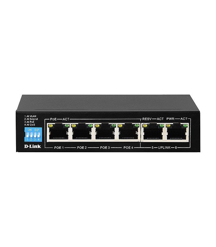 سوییچ 6 پورت D-Link مدل DGS-F1006P-E