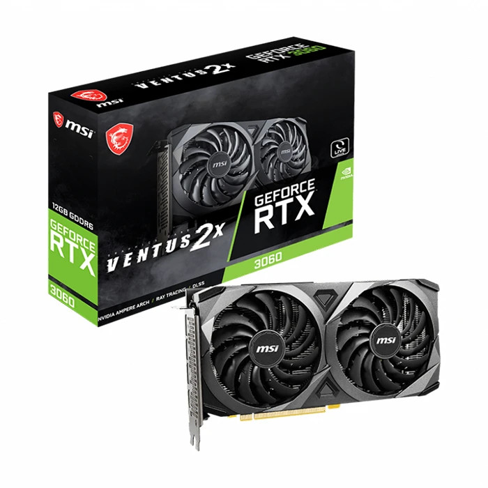 کارت گرافیک ام اس ای مدل MSI RTX 3060 VENTUS 2X 12GB