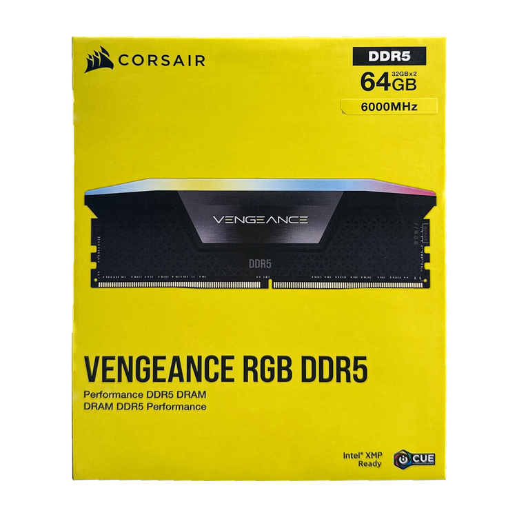 رم کورسیر مدل CORSAIR VENGEANCE RGB 64GB (2x32GB) 6000MHz DDR5 CL40