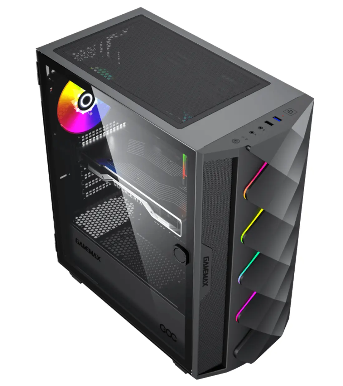 کیس گیمینگ گیم مکس مدل GAMEMAX Diamond COC Black