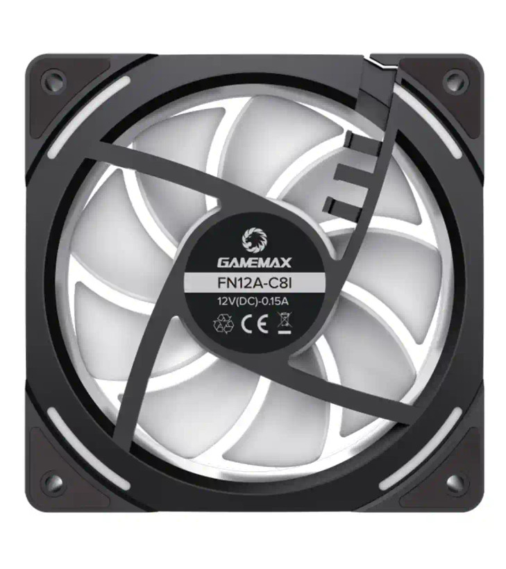 فن کیس گیم مکس مدل GameMax FN12A C8I Black
