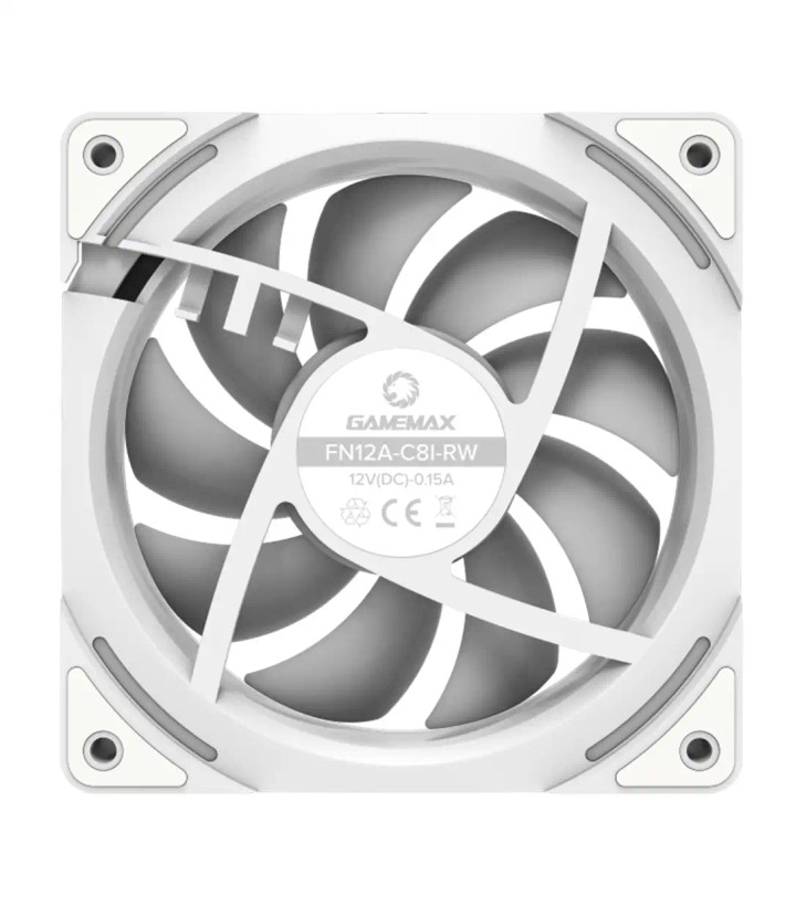 فن کیس گیم مکس مدل GameMax FN12A-C8I-RW White