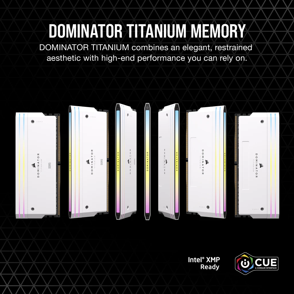 رم کورسیر مدل CORSAIR DOMINATOR TITANIUM 32GB(16GBx2) 7200Mhz RGB WHITE CL34