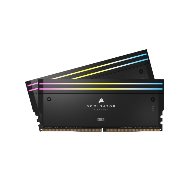 رم کورسیر مدل CORSAIR DOMINATOR TITANIUM RGB 32GB (DUAL) 7200 CL34 BLACK