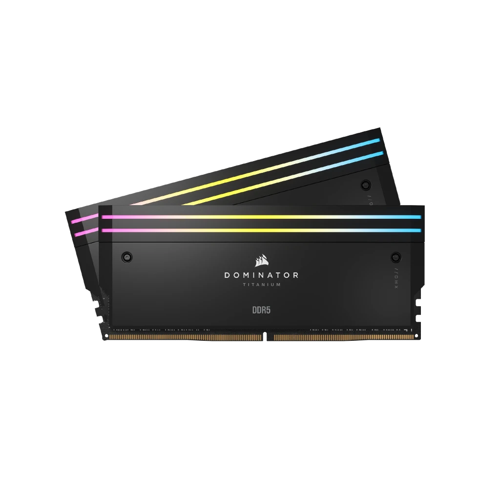 رم کورسیر مدل CORSAIR DOMINATOR TITANIUM 96GB(48GBx2) 7000Mhz RGB BLACK CL40