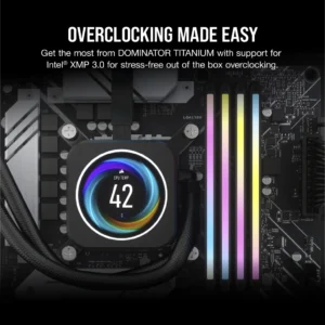 رم کورسیر مدل CORSAIR DOMINATOR TITANIUM RGB 64GB (DUAL) 6600 CL32 BLACK