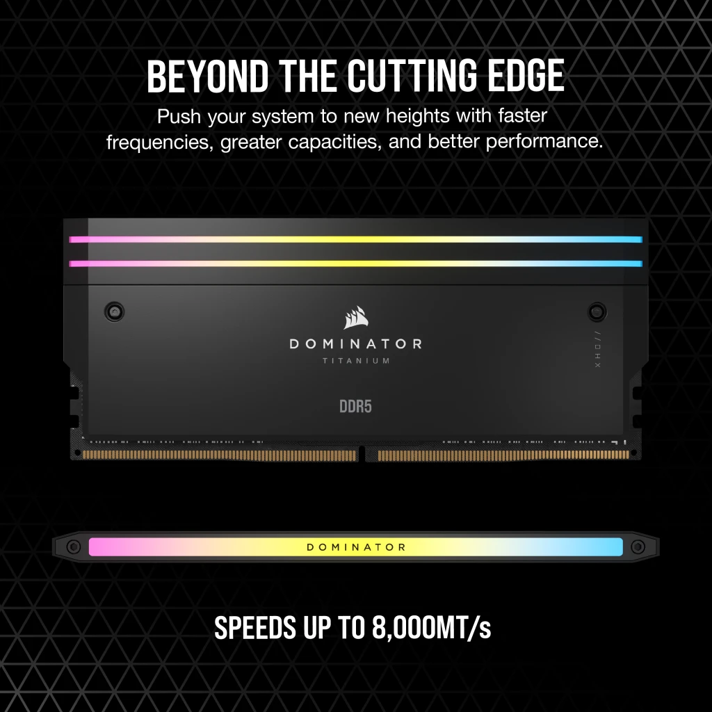 رم کورسیر مدل CORSAIR DOMINATOR TITANIUM RGB 64GB (DUAL) 6600 CL32 BLACK