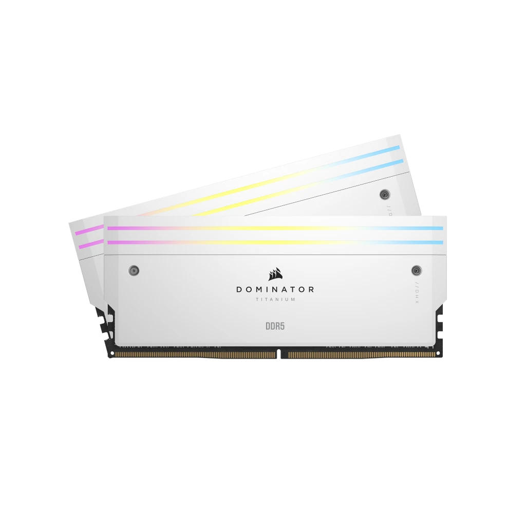 رم کورسیر مدل CORSAIR DOMINATOR TITANIUM 64GB(32GBx2) 6600 RGB WHITE CL32