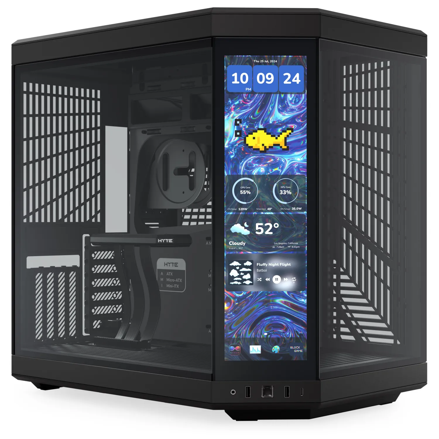 کیس هایت مدل HYTE Y70 Touch Infinite Pitch Black