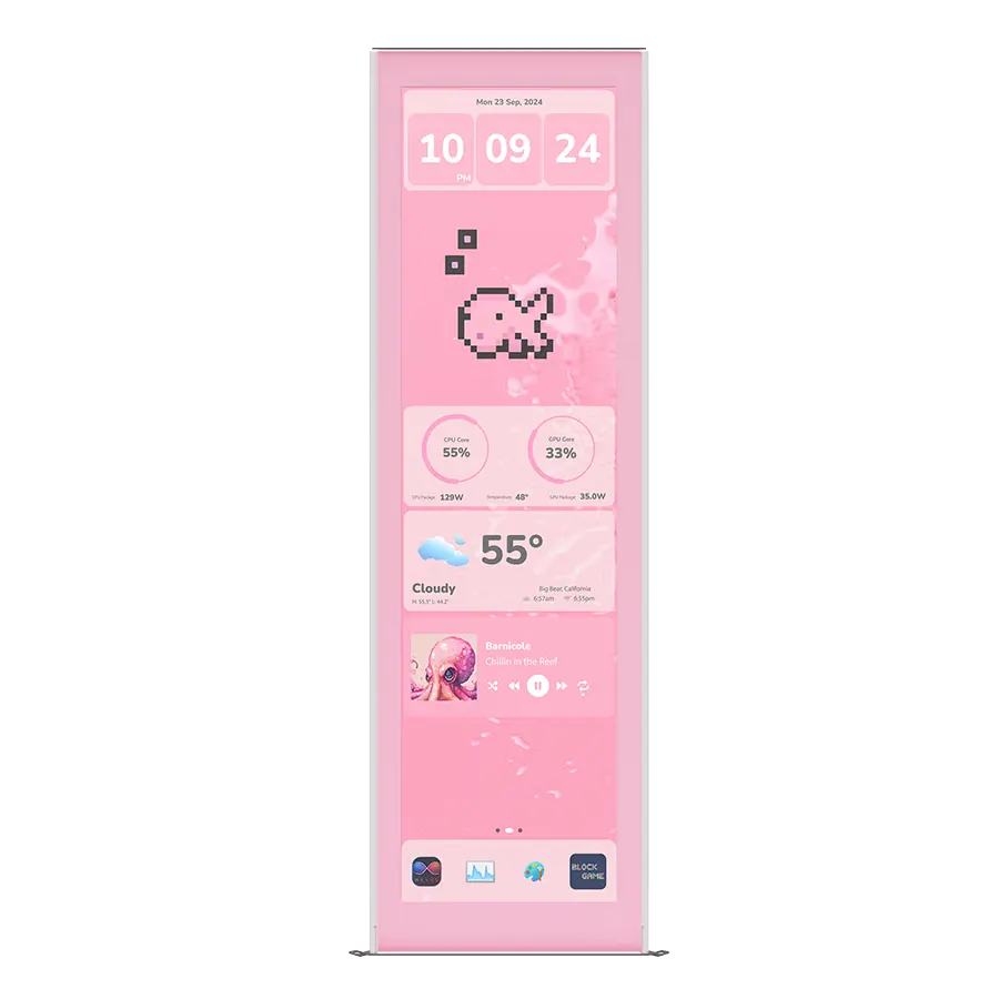نمایشگر کیس هایت مدل HYTE Y70 Touch infinite Display STRAWBERRY MILK
