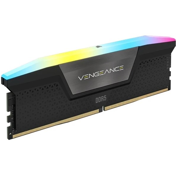 رم کورسیر مدل CORSAIR VENGEANCE RGB 16GB (SINGLE) 5200Mhz CL40 BLACK