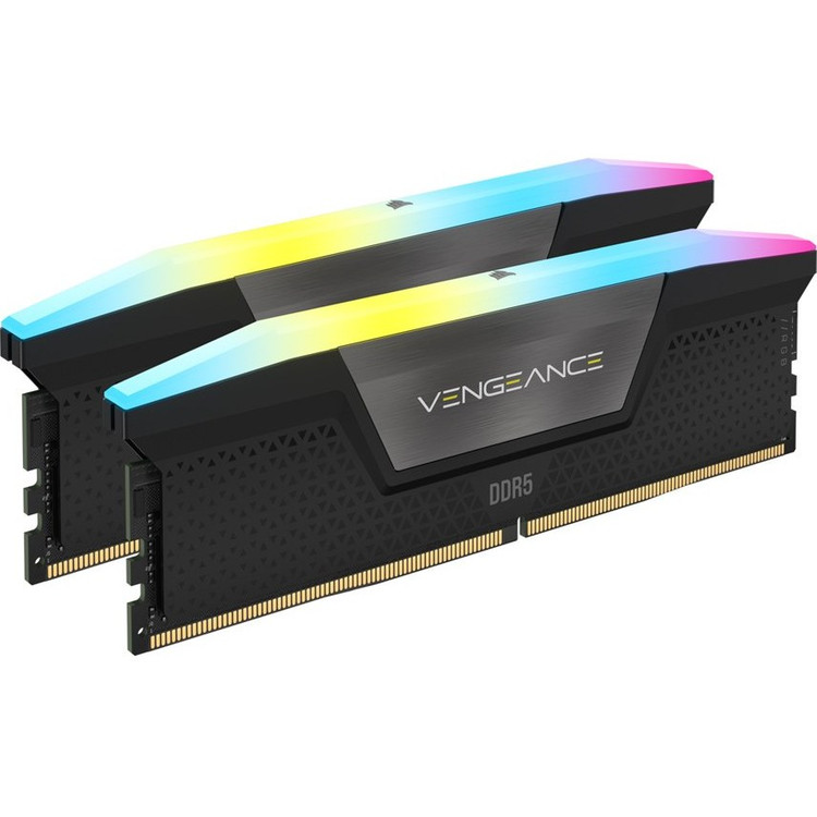 رم کورسیر مدل CORSAIR VENGEANCE RGB 32GB (DUAL) 5200Mhz CL40 BLACK