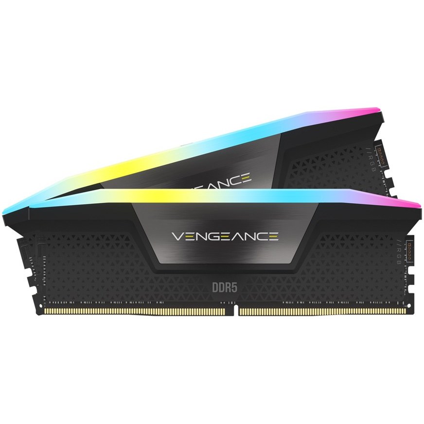 رم کورسیر مدل CORSAIR VENGEANCE RGB 32GB (DUAL) 5200Mhz CL40 BLACK
