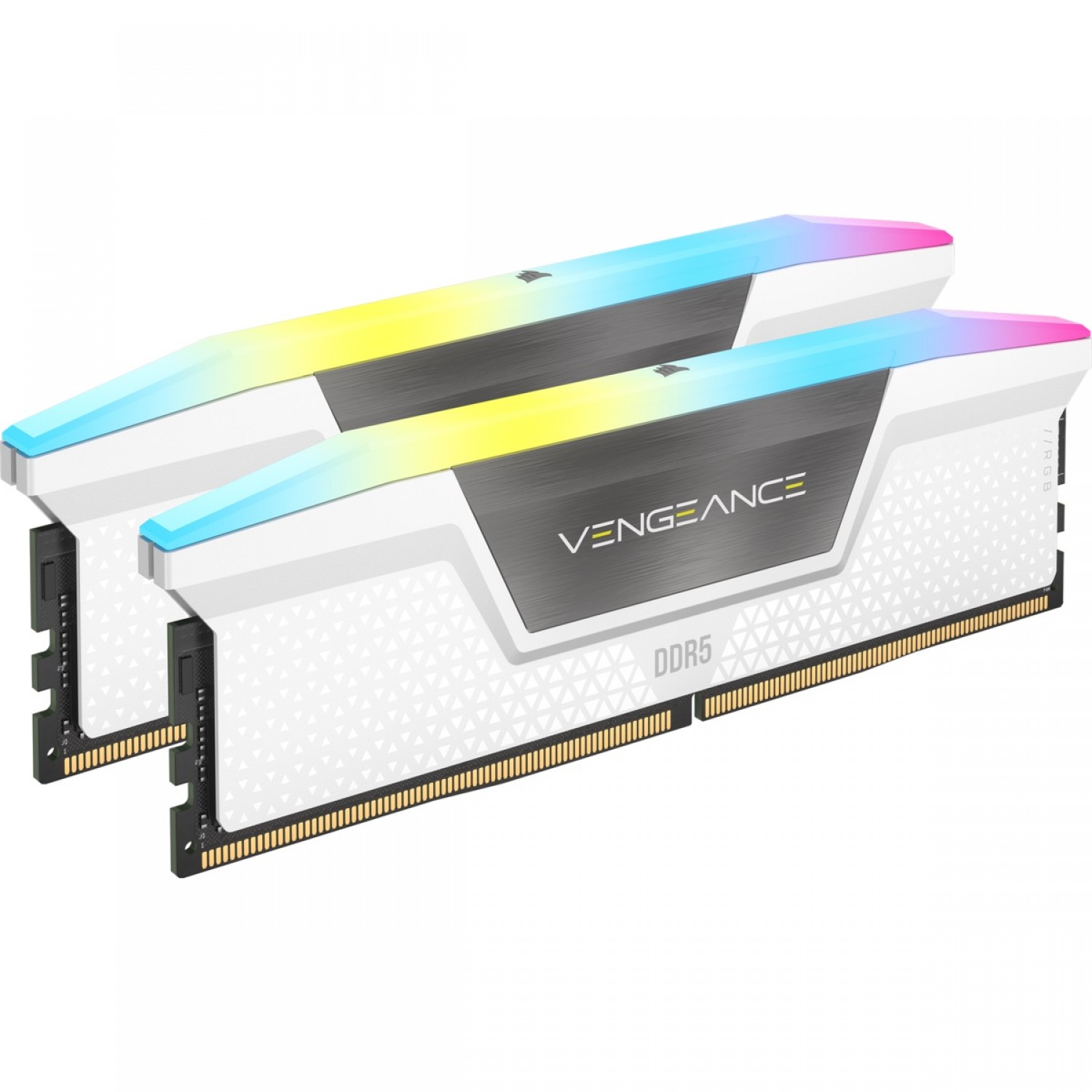 رم کورسیر مدل CORSAIR VENGEANCE RGB 32GB (DUAL) 5200MHz CL40 WHITE