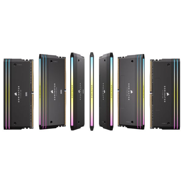 رم کورسیر مدل CORSAIR DOMINATOR TITANIUM RGB 32GB (DUAL) 7000Mhz CL34 BLACK