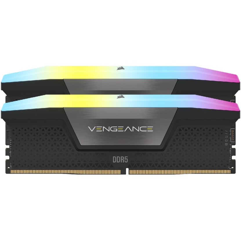 رم کورسیر مدل CORSAIR VENGEANCE RGB 64GB (DUAL) 5600MHz CL36 BLACK