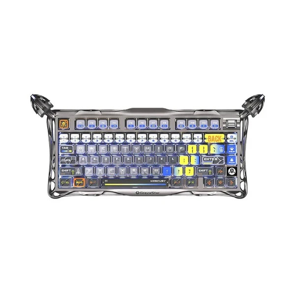 کیبورد گیمینگ گراوا استار مدل GravaStar Mercury K1 Pro Special Edition - Interstellar Silver