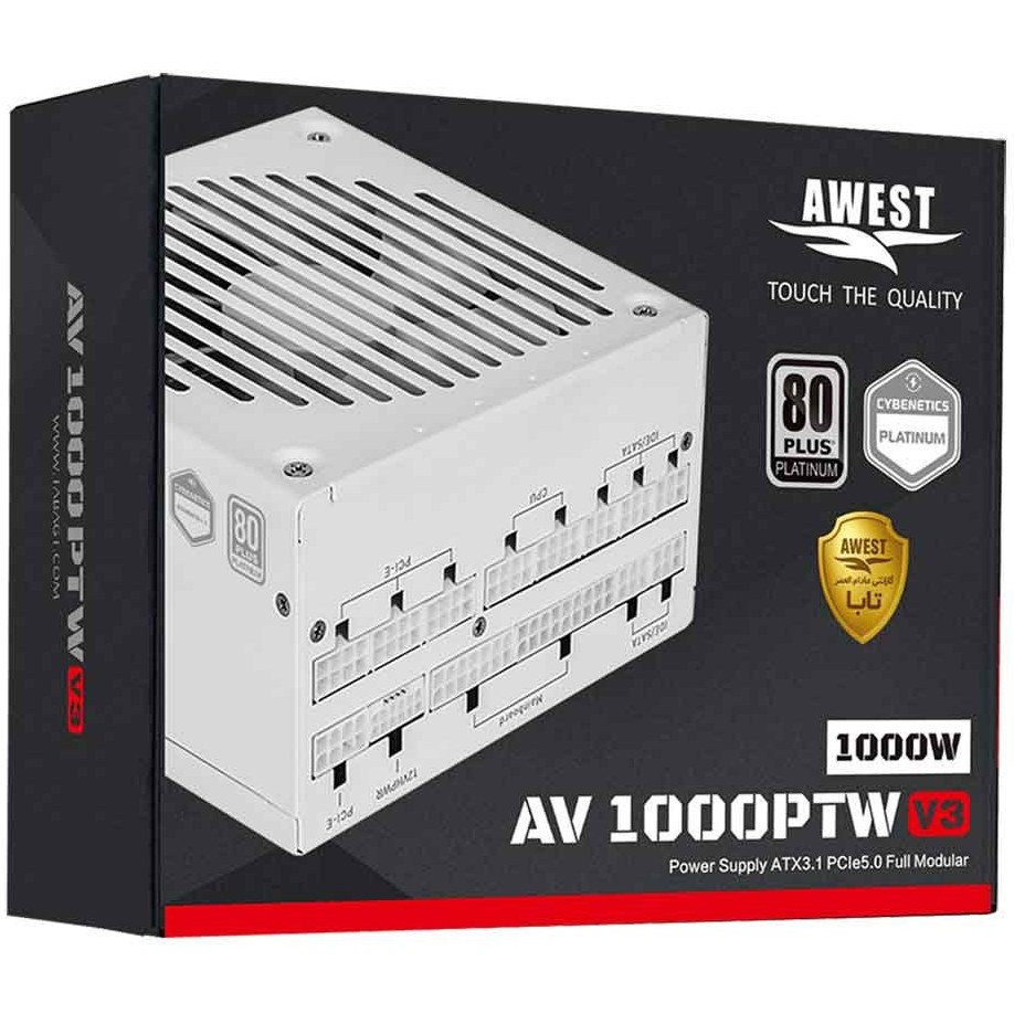 پاور 1000 وات اوست مدل Awest AV1000W-PT V3 White