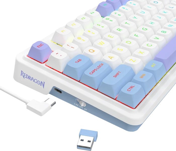 کیبورد ردراگون مدل Redragon Ucal Max K673 WBP RGB