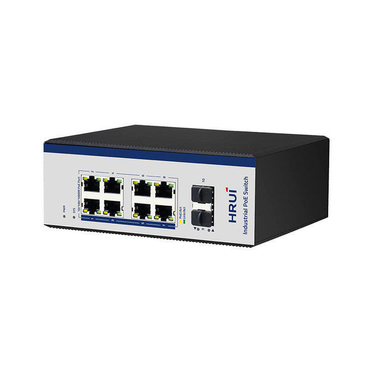 سوئیچ PoE صنعتی مدیریتی گیگ HRUI HR600-AFGM-82S