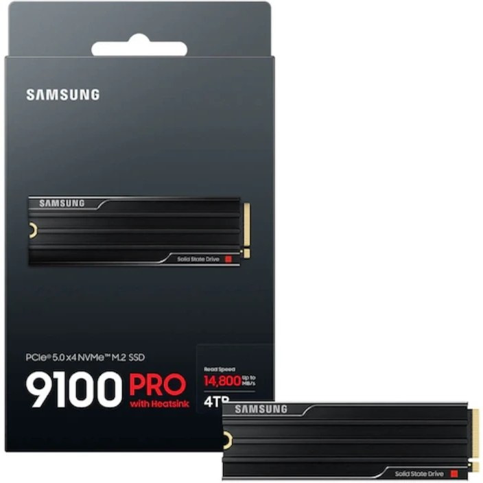 اس اس دی سامسونگ مدل SAMSUNG 9100PRO Heatsink 4TB M.2 SSD