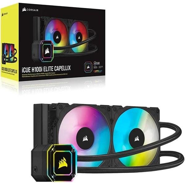 خنک کننده مایع پردازنده کورسیر مدل Corsair iCUE H115i RGB ELITE CAPELLIX