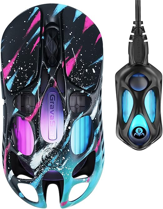 موس گیمینگ گراوا استار مدل Gravastar Mercury X Pro - Neon Graffiti 8K