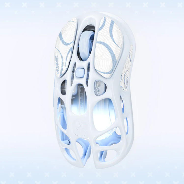 موس گیمینگ گراوا استار مدل Gravastar Mercury M1 Pro - Ice Blue