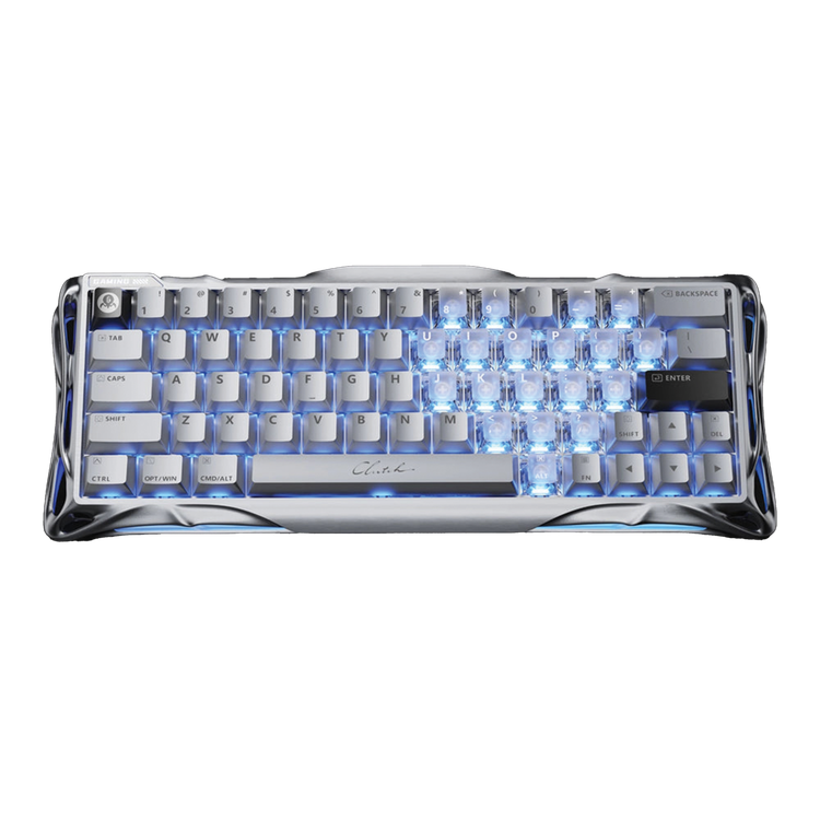 کیبورد گیمینگ گراوا استار مدل Gravastar Mercury V60 Pro - Chrome Silver