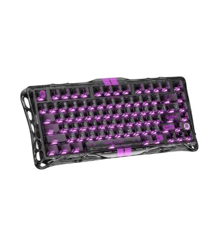 کیبورد گیمینگ گراوا استار مدل Gravastar Mercury V75 Lite - Transparent Black