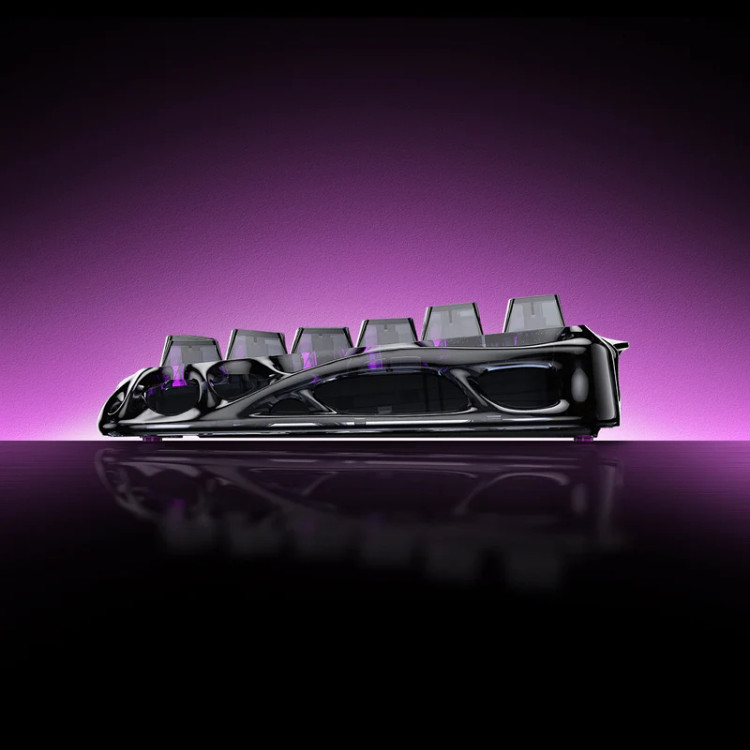 کیبورد گیمینگ گراوا استار مدل Gravastar Mercury V75 Lite - Transparent Black