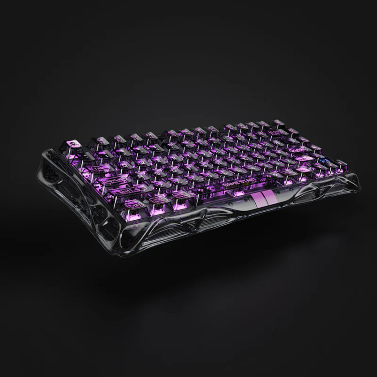 کیبورد گیمینگ گراوا استار مدل Gravastar Mercury V75 Lite - Transparent Black