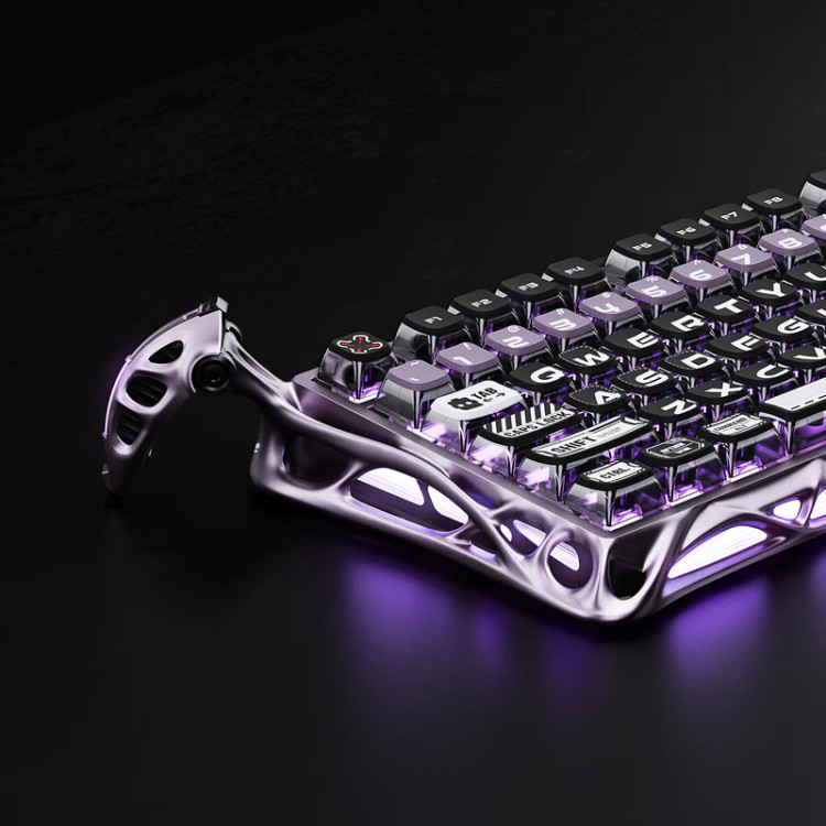 کیبورد گیمینگ گراوا استار مدل Gravastar Mercury V75 Pro - Iron Purple