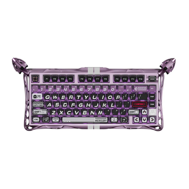 کیبورد گیمینگ گراوا استار مدل Gravastar Mercury V75 Pro - Iron Purple