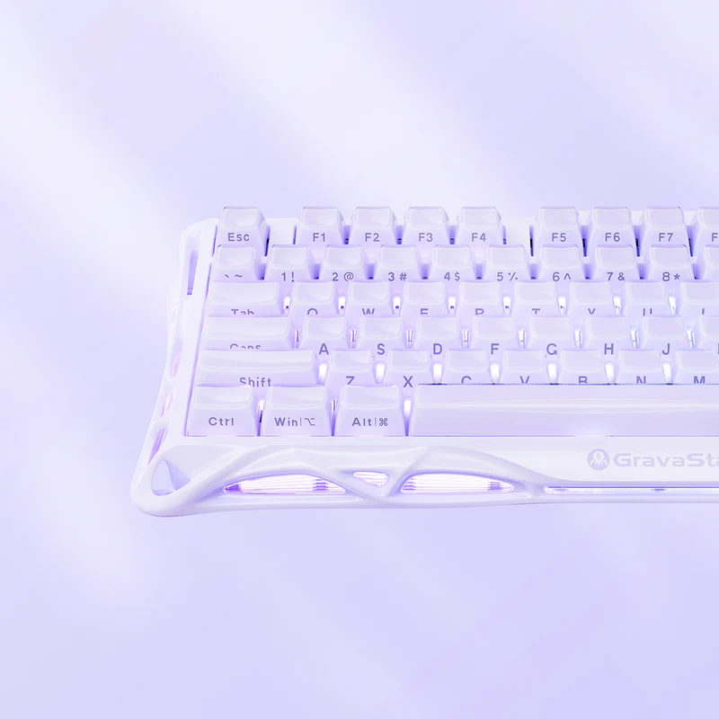 کیبورد گیمینگ گراوا استار مدل Gravastar Mercury V75 - Lavender Purple