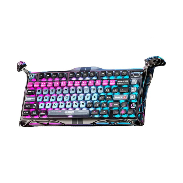 کیبورد گیمینگ گراوا استار مدل Gravastar Mercury V75 Pro - Cyberpunk