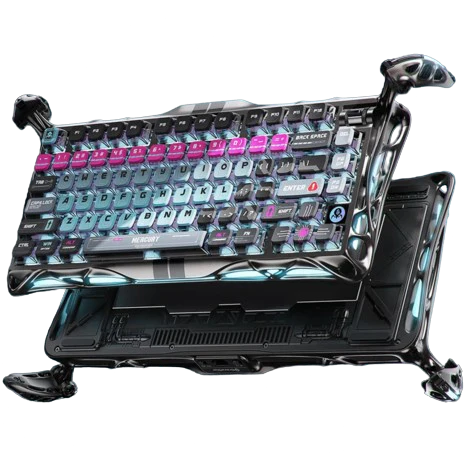 کیبورد گیمینگ گراوا استار مدل Gravastar Mercury V75 Pro - Cyberpunk